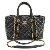 CHANEL ����ͥ� �ޥȥ�å� 2WAY �ȡ��ȥХå� �������󥷥����� �֥�å� �����ֹ桧10907