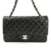 CHANEL ����ͥ� �ޥȥ�å�25 W�ե�å� �������󥷥����� ��ॹ���� �֥�å� �����ֹ桧10937
