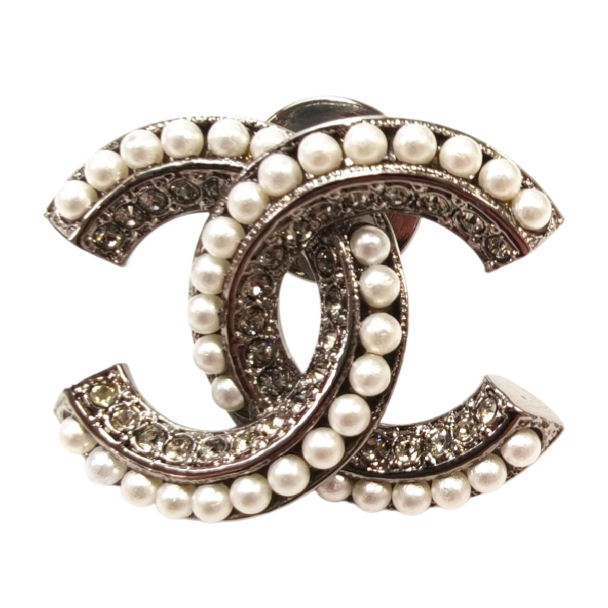 CHANEL シャネル ココマーク パール ピンブローチ シルバー 管理番号