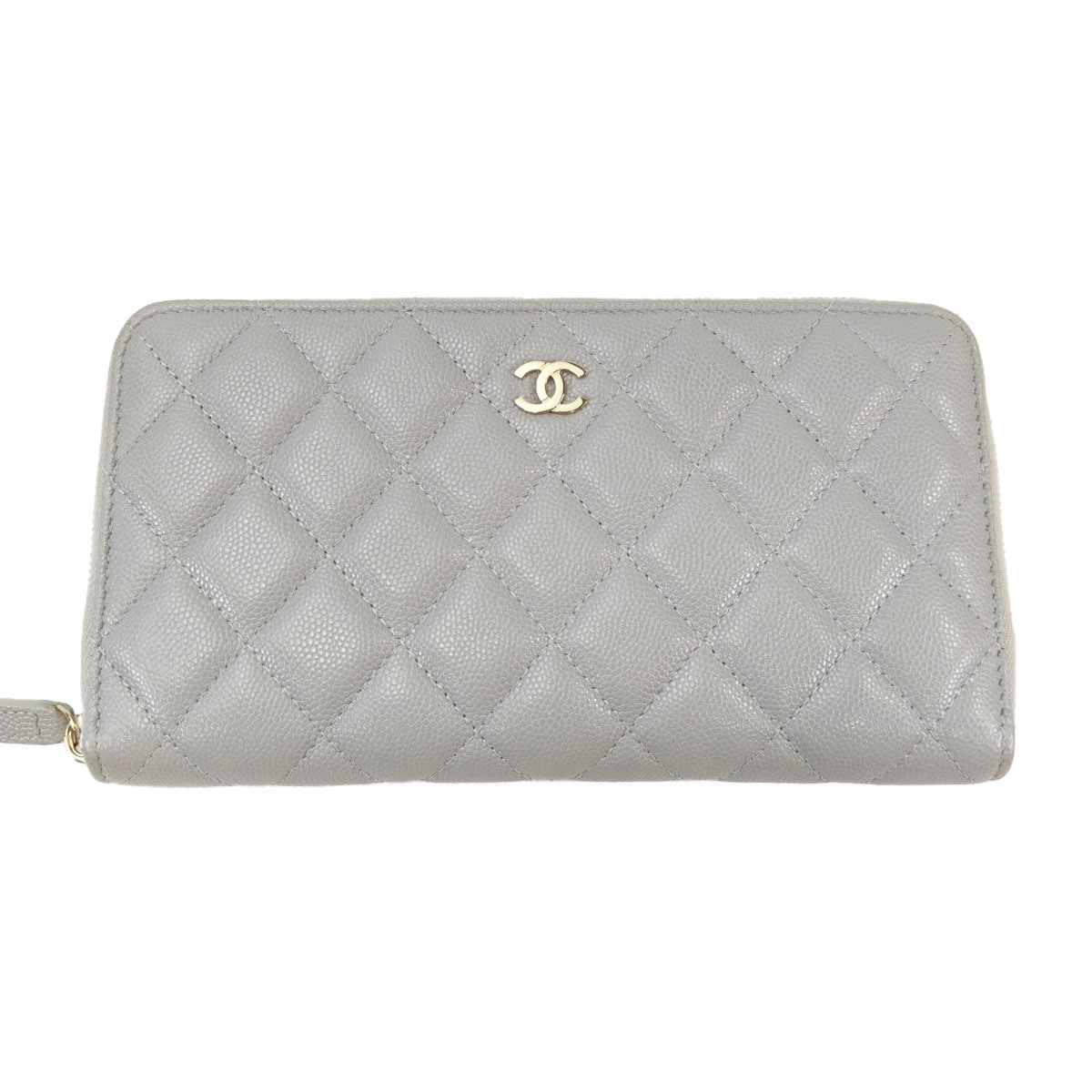 CHANEL シャネル マトラッセ ラウンドファスナー 長財布 キャビア