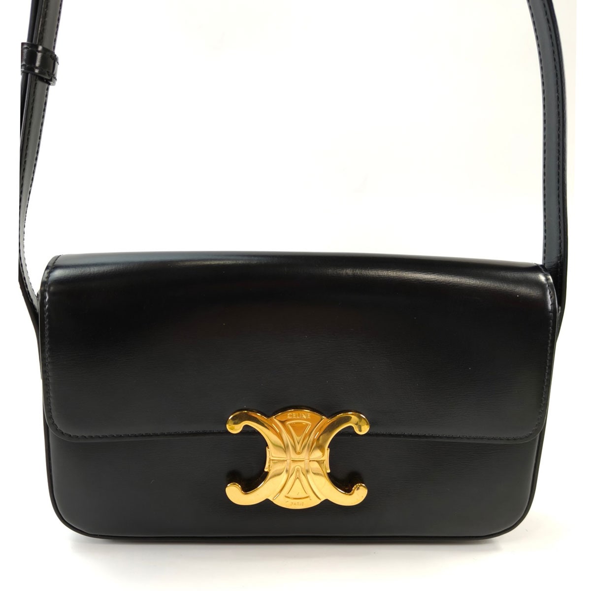 CELINE セリーヌ トリオンフ クロード ショルダーバッグ ブラック 管理