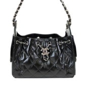 CHANEL ����ͥ�25 �ߥ� �ϥ�ɥХå� ���������Хå� �֥�å� �����ֹ桧11228