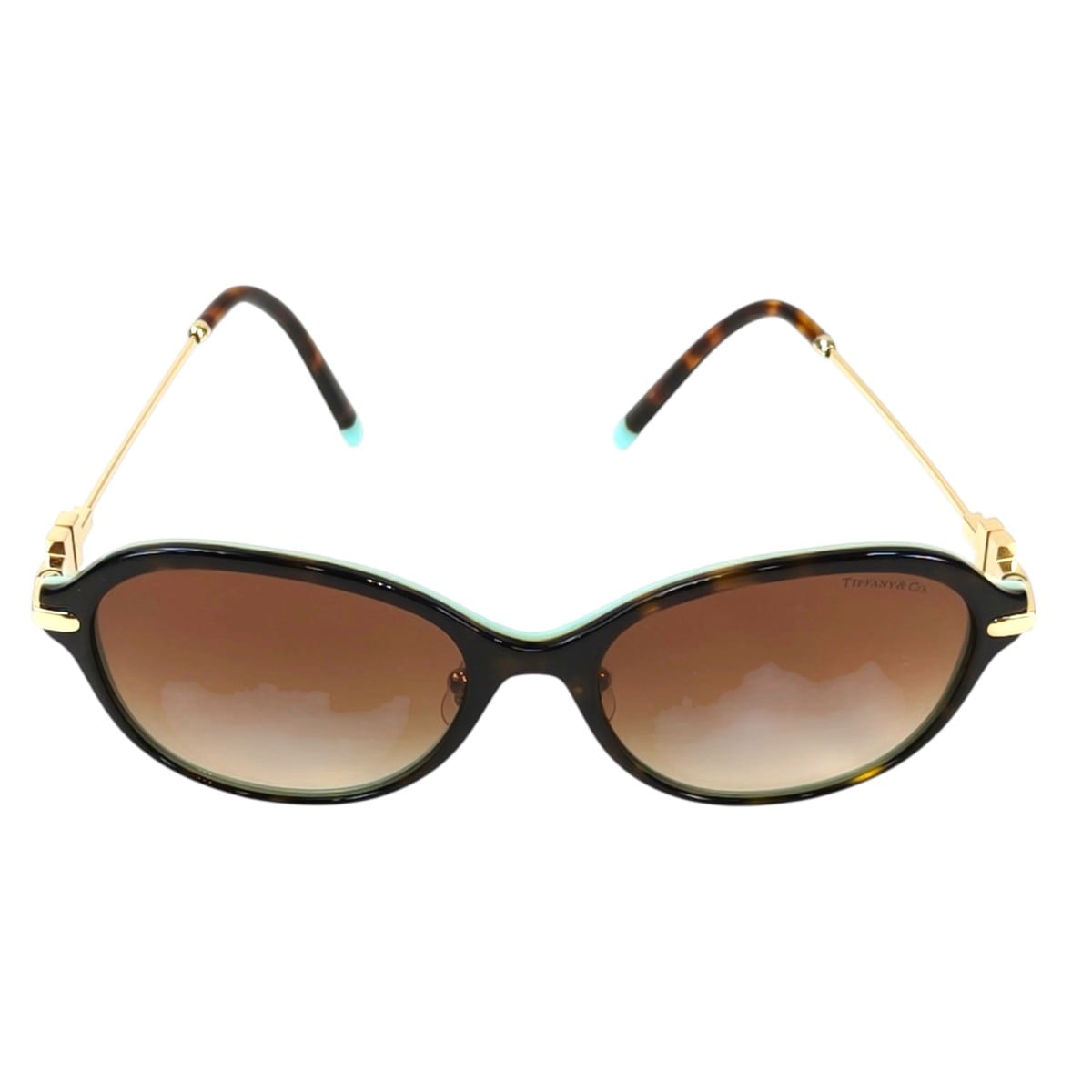 Tiffany ティファニー T モチーフ オーバルサングラス ハバナ×スカイ 
