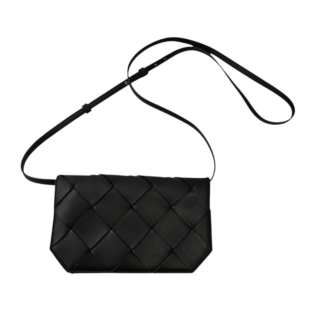 美品✨Bottega Veneta イントレチャート ショルダーバッグ ブロンズ BOTTEGA VENETA カセット マキシイントレチャート ショルダーバッグ 黒