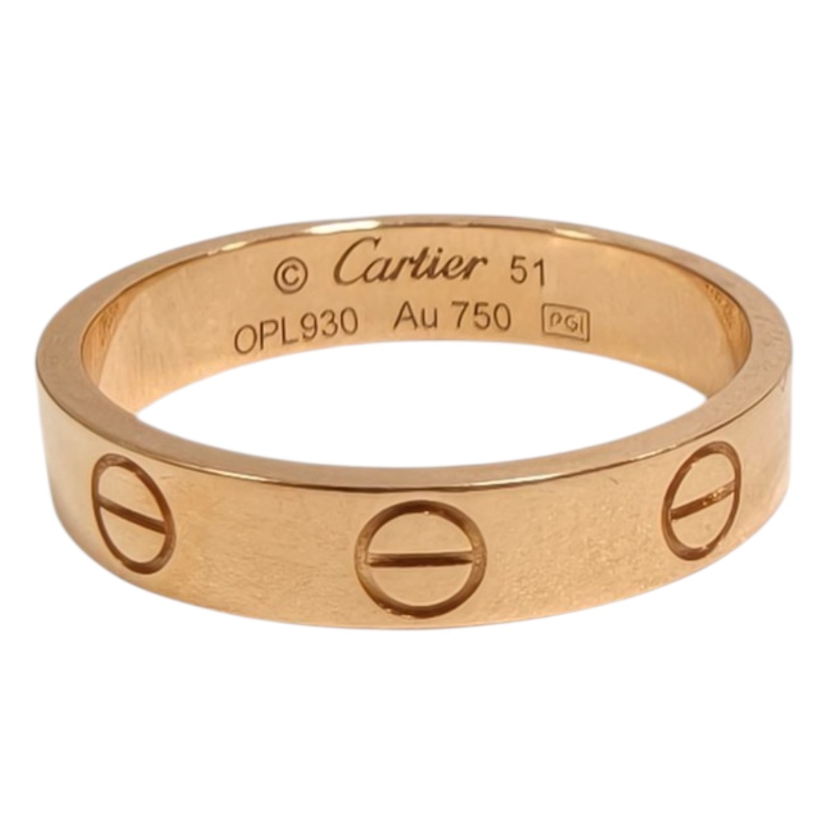 最終値下げ【Cartier】ミニラブリング PG 51 Cartier カルティエ ミニラブ #51 PG 18K 3.2g リング ピンクゴールド