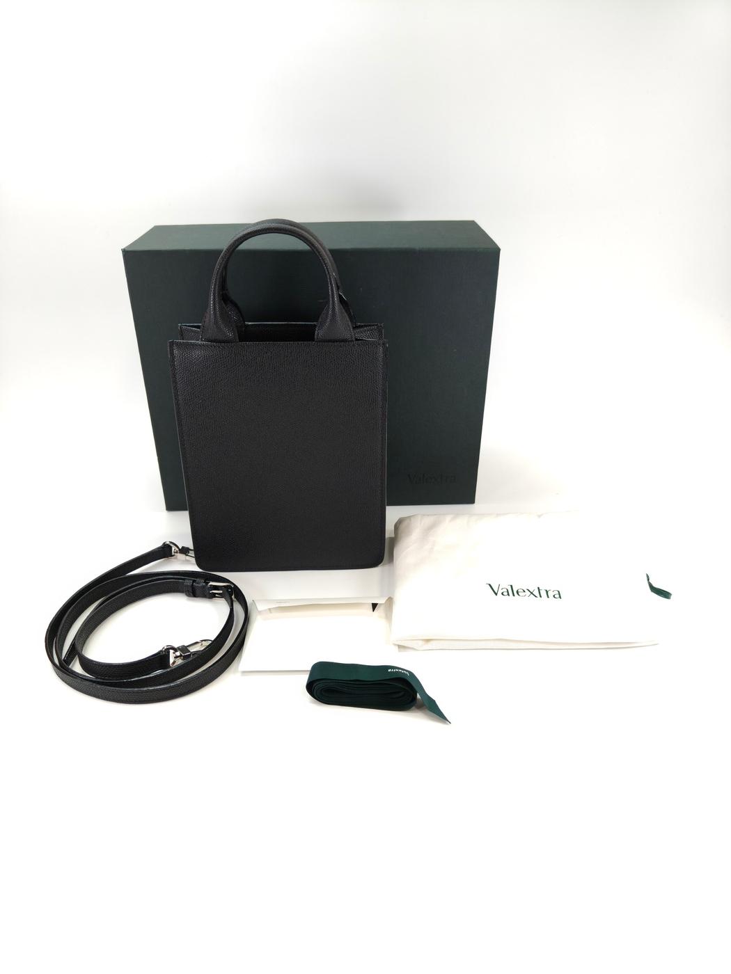 Valextra �����쥯���ȥ� �ܥ����� �ޥ����� 2Way ���������Хå� �ϥ�ɥХå� �֥�å� �����ֹ桧10531