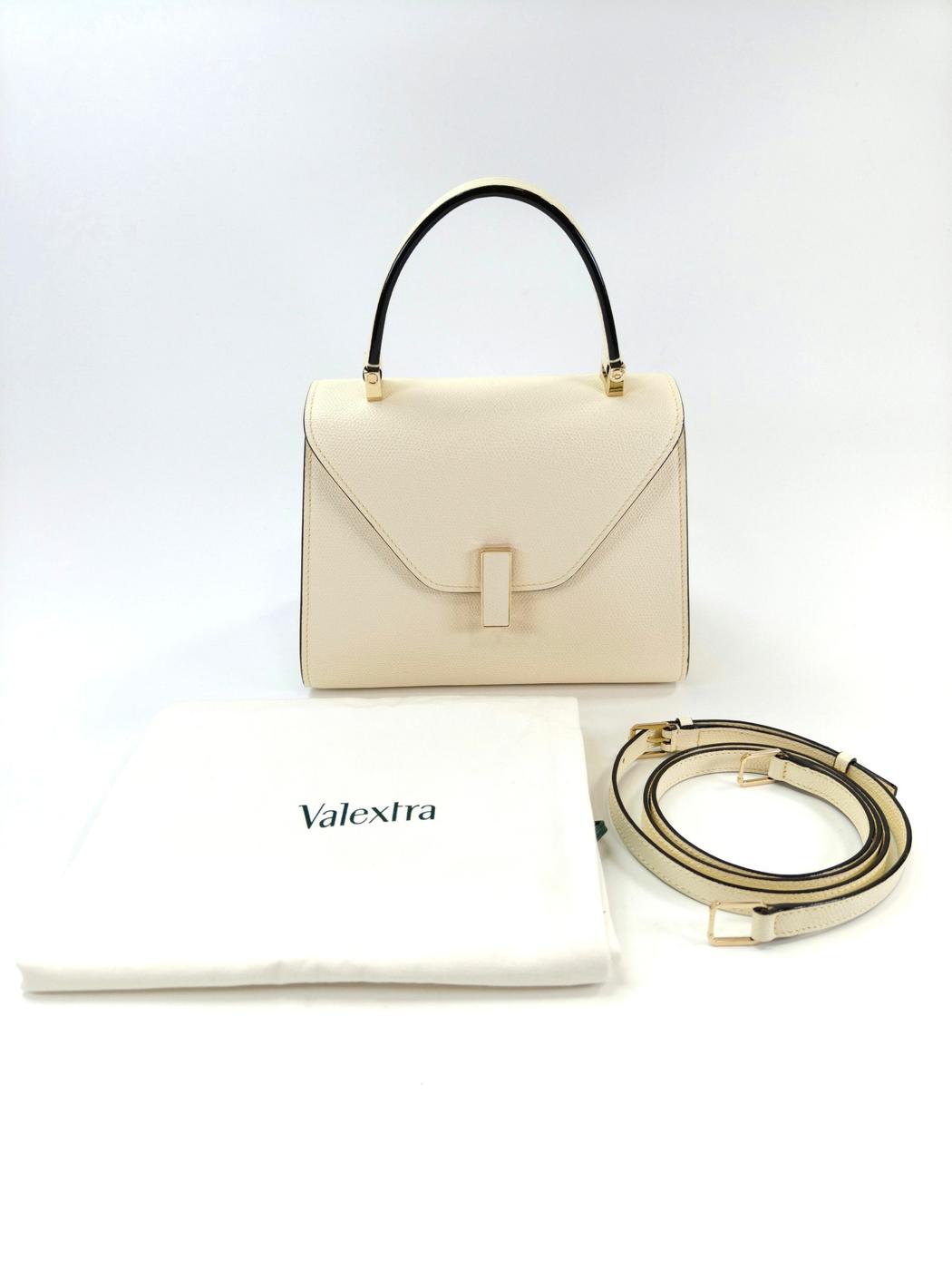 Valextra �����쥯���ȥ� �ߥ� �������� 2Way �ϥ�ɥХå� ���������Хå� �ۥ磻�� �����ֹ桧10843