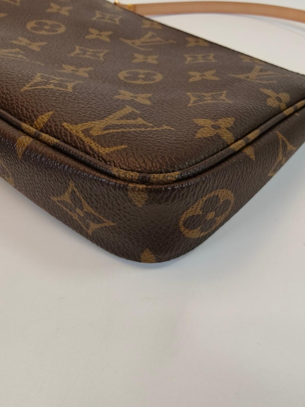 LOUIS VUITTON �륤�����ȥ� ��Υ���� �ݥ����å� ����������� ���������꡼�ݡ��� �ϥ�ɥХå� �֥饦�� �����ֹ桧10542