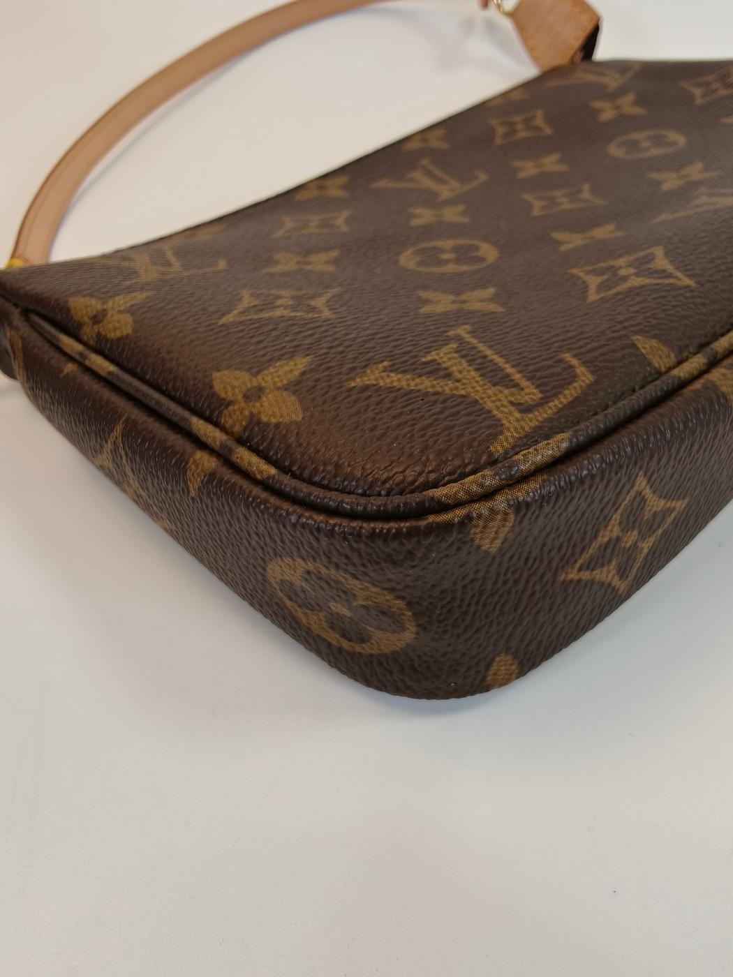 LOUIS VUITTON �륤�����ȥ� ��Υ���� �ݥ����å� ����������� ���������꡼�ݡ��� �ϥ�ɥХå� �֥饦�� �����ֹ桧10542