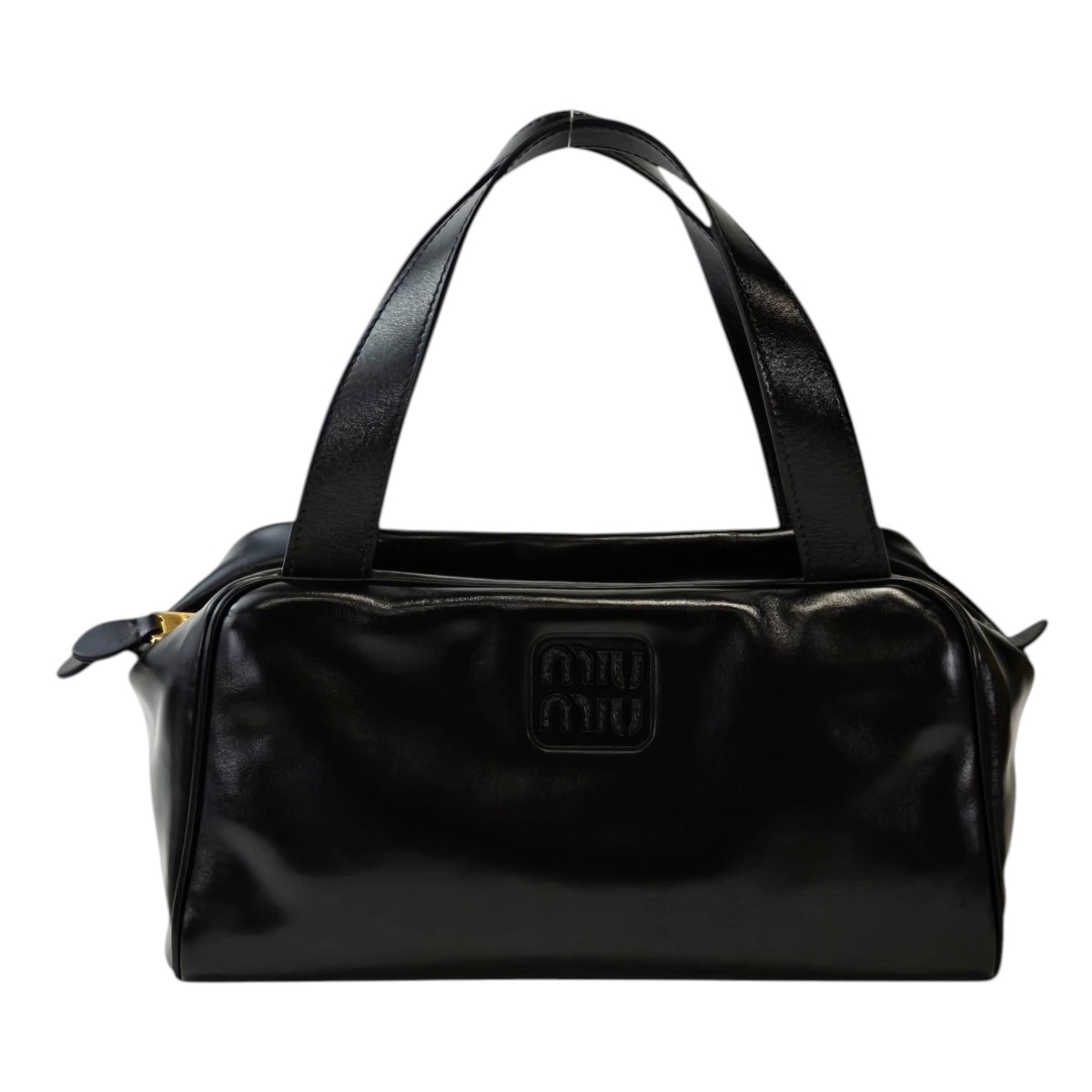 miu miu 2way ハンドバッグ ブラック miumiu 2way ハンドバッグ レザー ハンドバッグ 黒 管理番号：11847