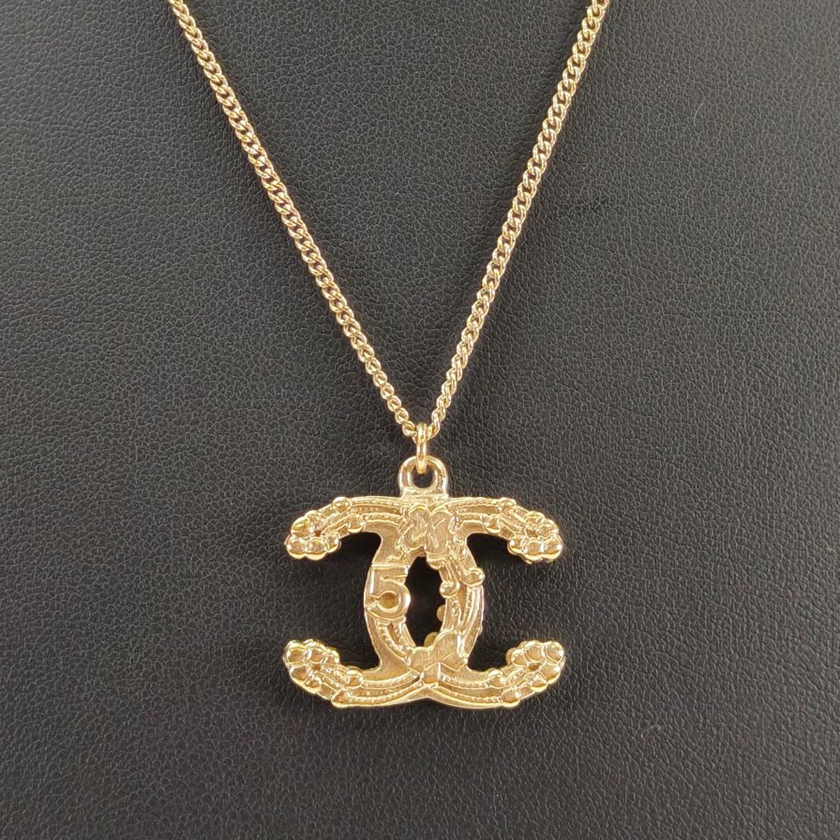 CHANEL シャネル ココマーク No5 リボン ネックレス ゴールド 管理番号