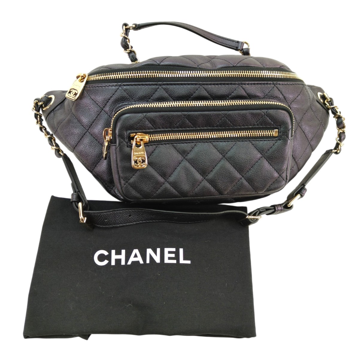CHANEL ����ͥ� �ޥȥ�å� 3WAY �������ȥݡ��� ���������Хå� AS0556 �᥿��å� �� �����ֹ桧10055