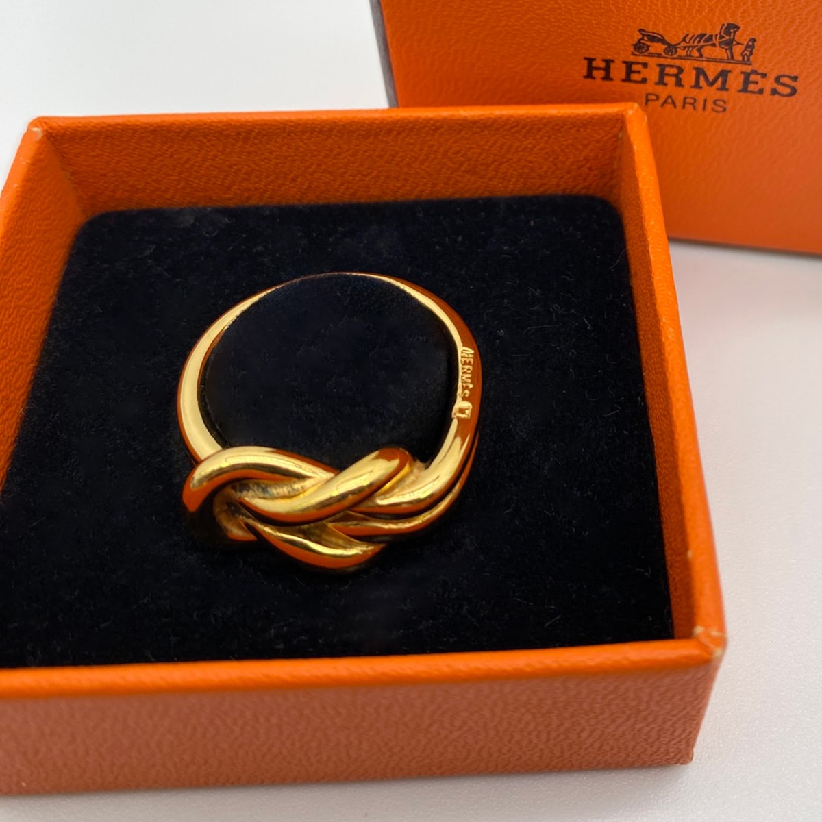 HERMES エルメス アタメ スカーフリング GP ゴールド 管理番号：8330