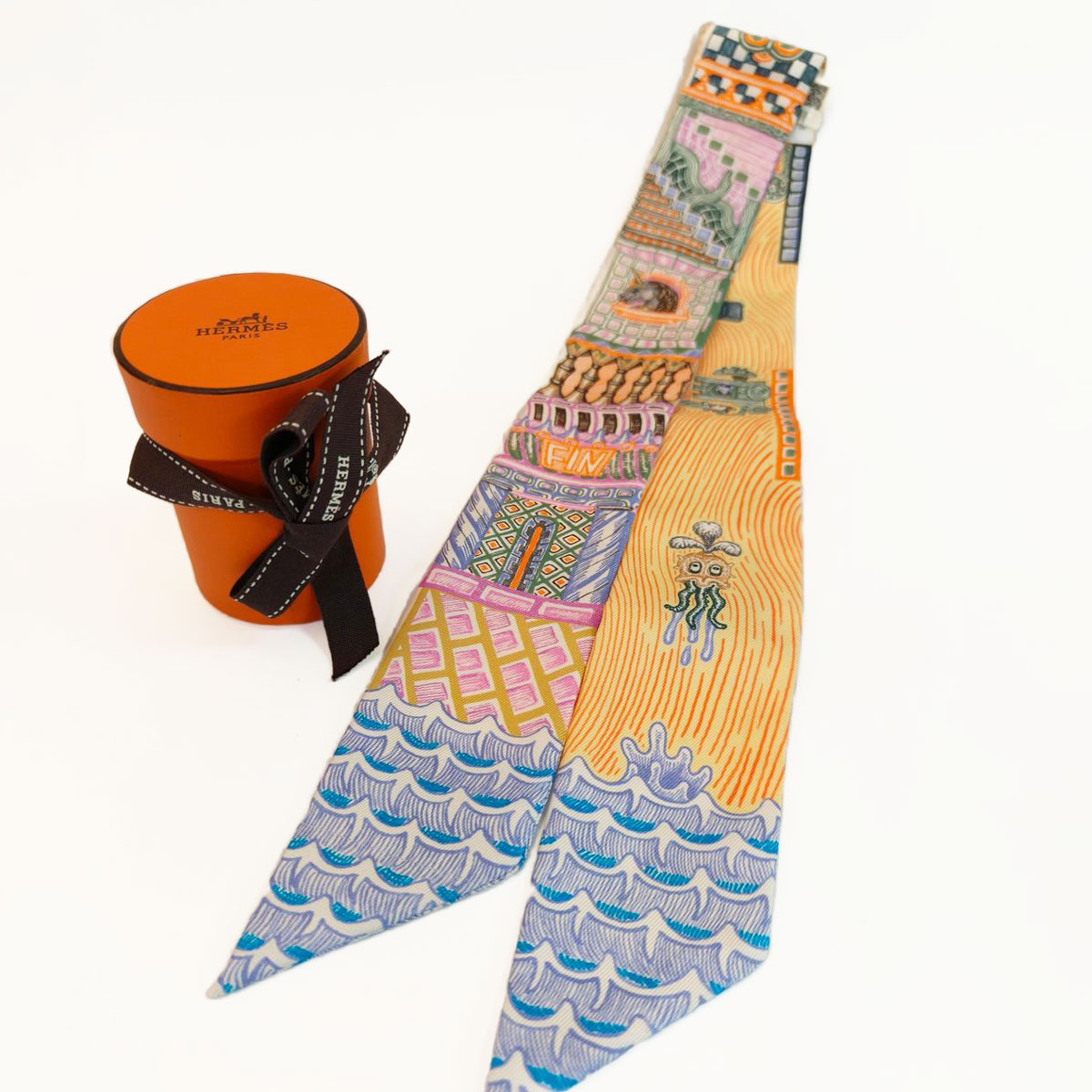 ᥹ HERMES Super Silk Quest ѡ 륯  ĥ꡼    ޥ顼 ֹ桧10161