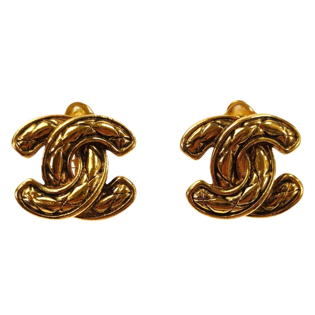 CHANEL シャネル ヴィンテージ ココマーク ミニマトラッセ イヤリング 