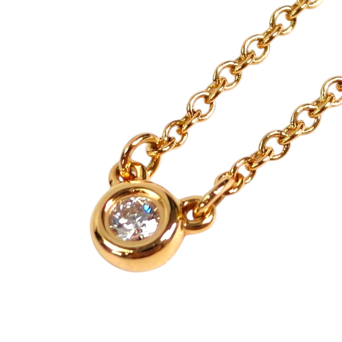 Tiffany k18ネックレス ダイヤモンド TIFFANY ティファニー ダイヤモンド バイザヤード K18 ネックレス
