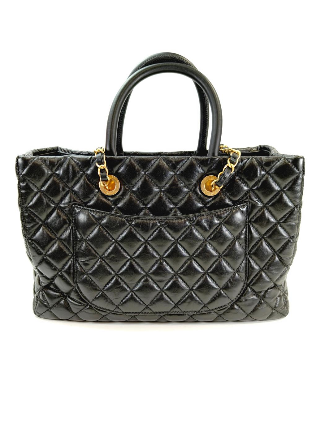 CHANEL ����ͥ� �ޥȥ�å� 2WAY �ȡ��ȥХå� �������󥷥����� �֥�å� �����ֹ桧10907