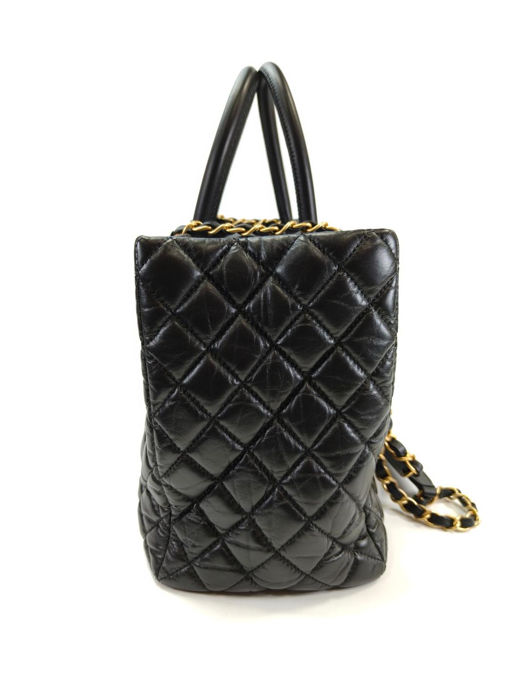 CHANEL ����ͥ� �ޥȥ�å� 2WAY �ȡ��ȥХå� �������󥷥����� �֥�å� �����ֹ桧10907