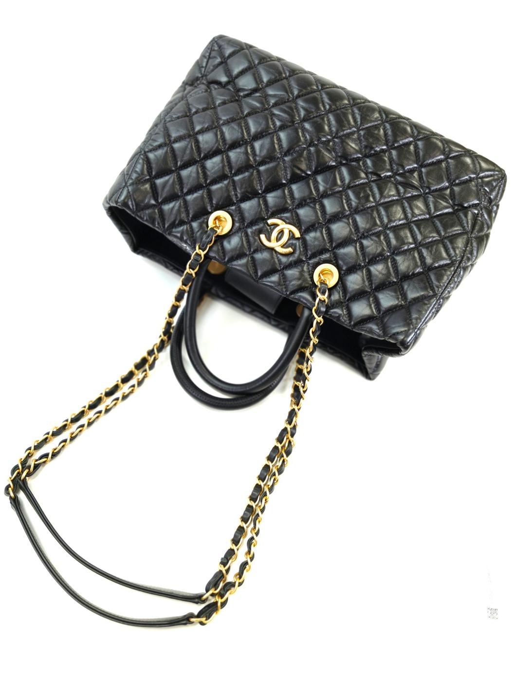 CHANEL ����ͥ� �ޥȥ�å� 2WAY �ȡ��ȥХå� �������󥷥����� �֥�å� �����ֹ桧10907