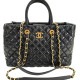 CHANEL ����ͥ� �ޥȥ�å� 2WAY �ȡ��ȥХå� �������󥷥����� �֥�å� �����ֹ桧10907
