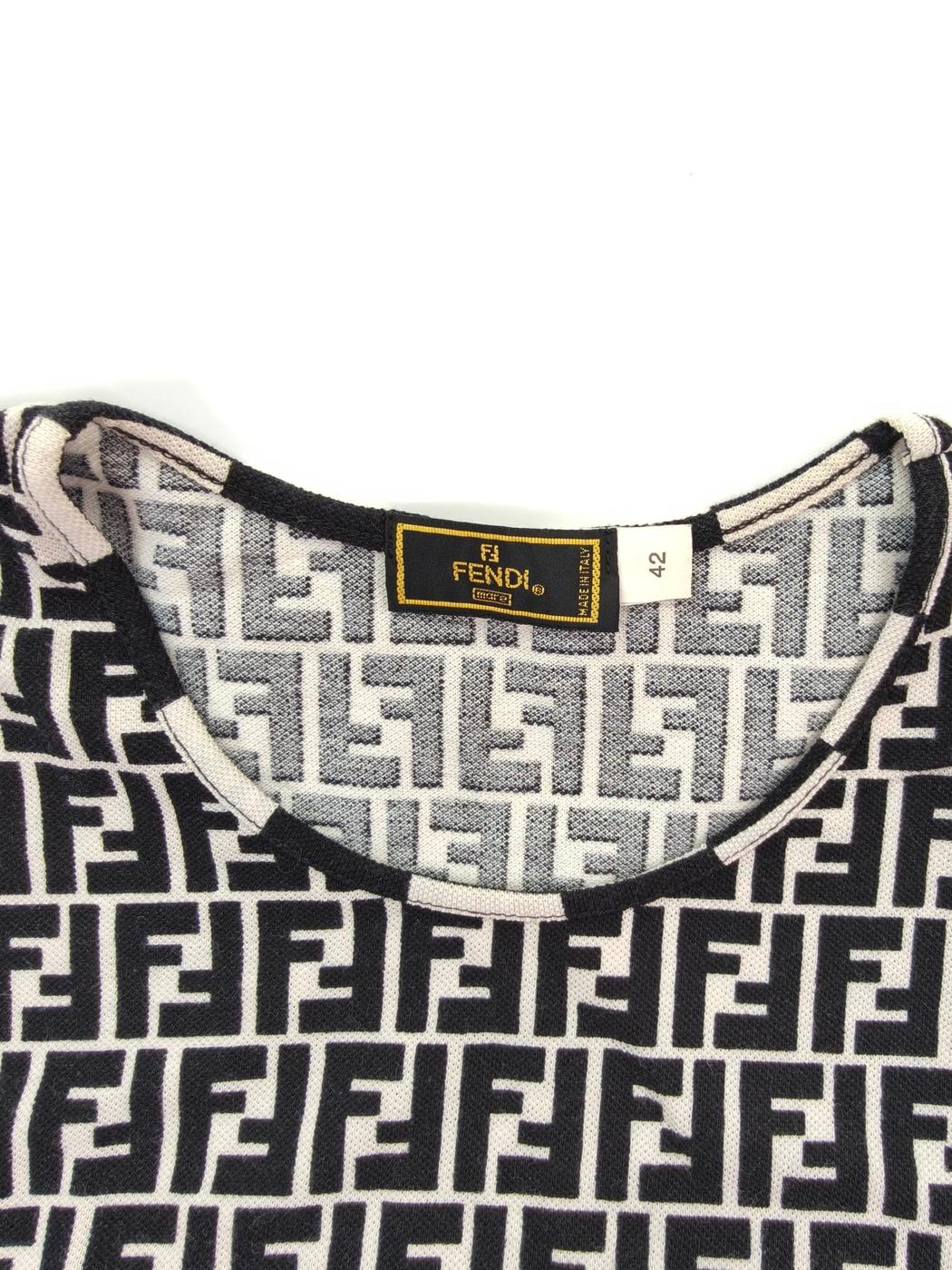 FENDI �ե���ǥ� ���� ���� T����� Ⱦµ �֥�å� �����ܥ꡼ #42 �����ֹ桧9884