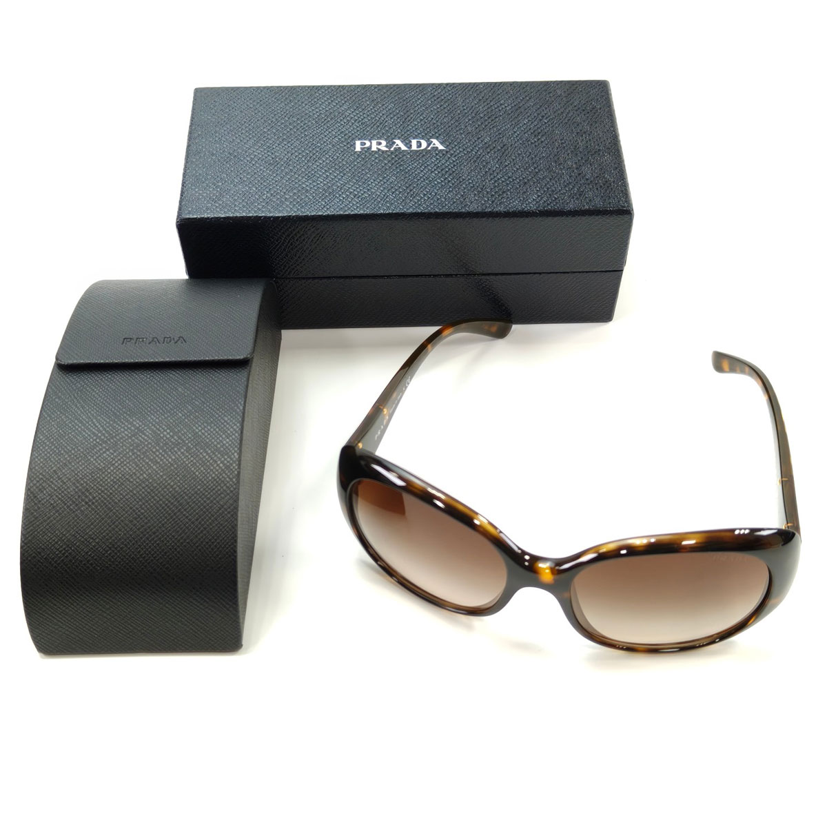 PRADA �ץ�� �ȥ饤���󥰥���� �٥å����� �Х��ե饤 ���󥰥饹 �֥饦�� �����ֹ桧9981