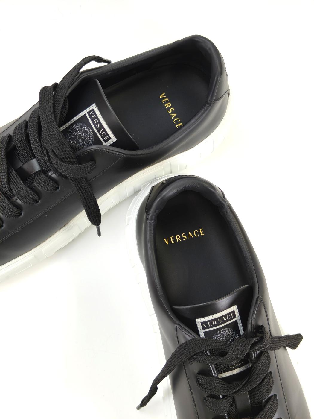 VERSACE �����륵������ ���쥫 �������å� ���ˡ����� 43������ 28cm �֥�å� �����ֹ桧10409