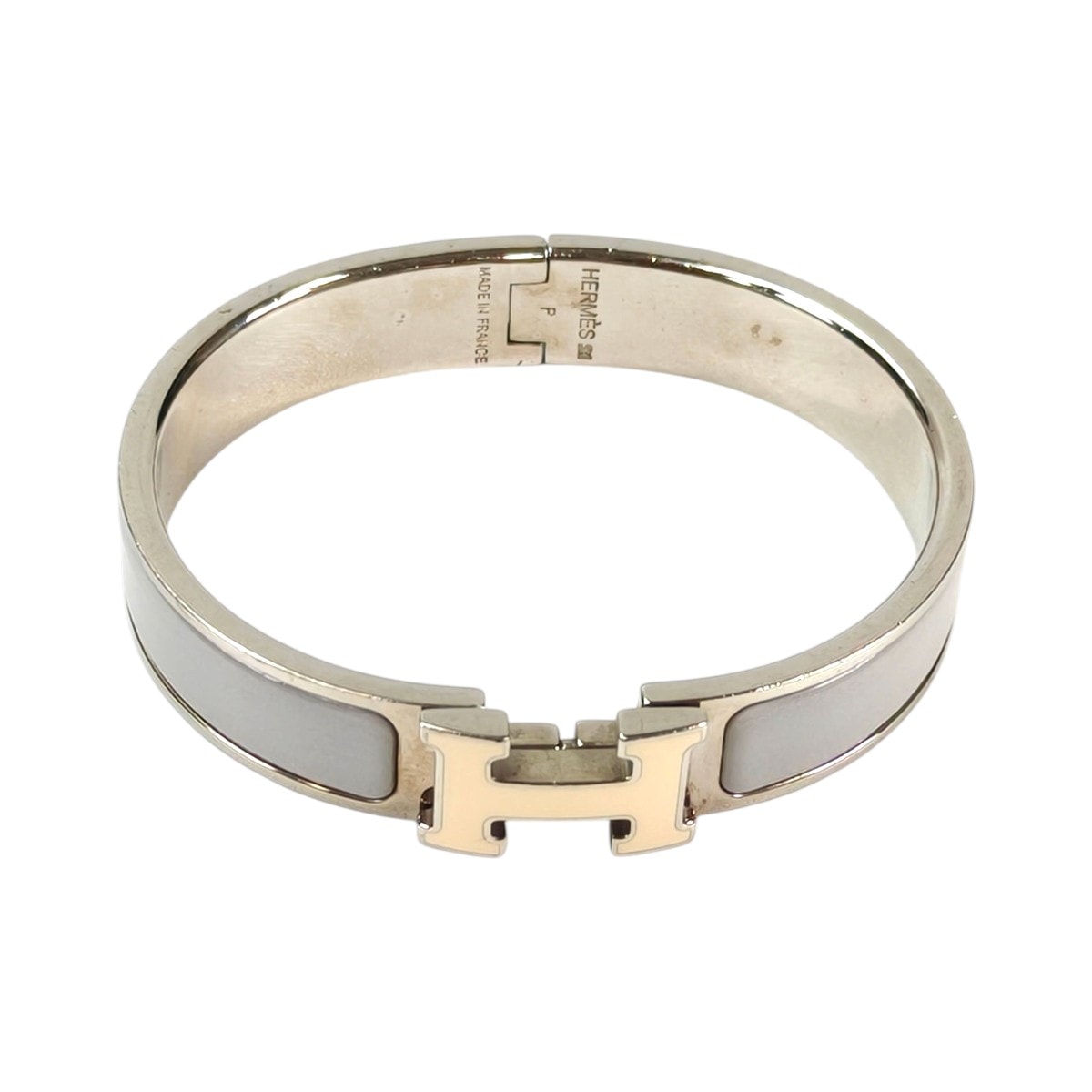 HERMES ����᥹ ����å�H �֥쥹��å� �ۥ磻�ȡߥ��졼 �����ֹ桧11410