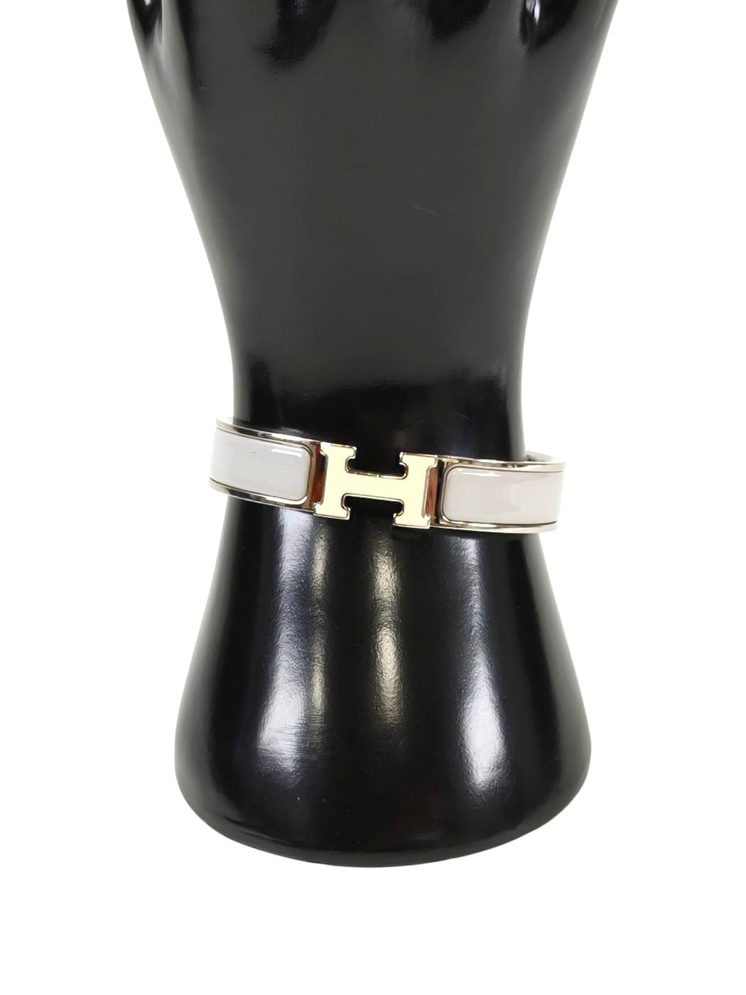 HERMES ����᥹ ����å�H �֥쥹��å� �ۥ磻�ȡߥ��졼 �����ֹ桧11410