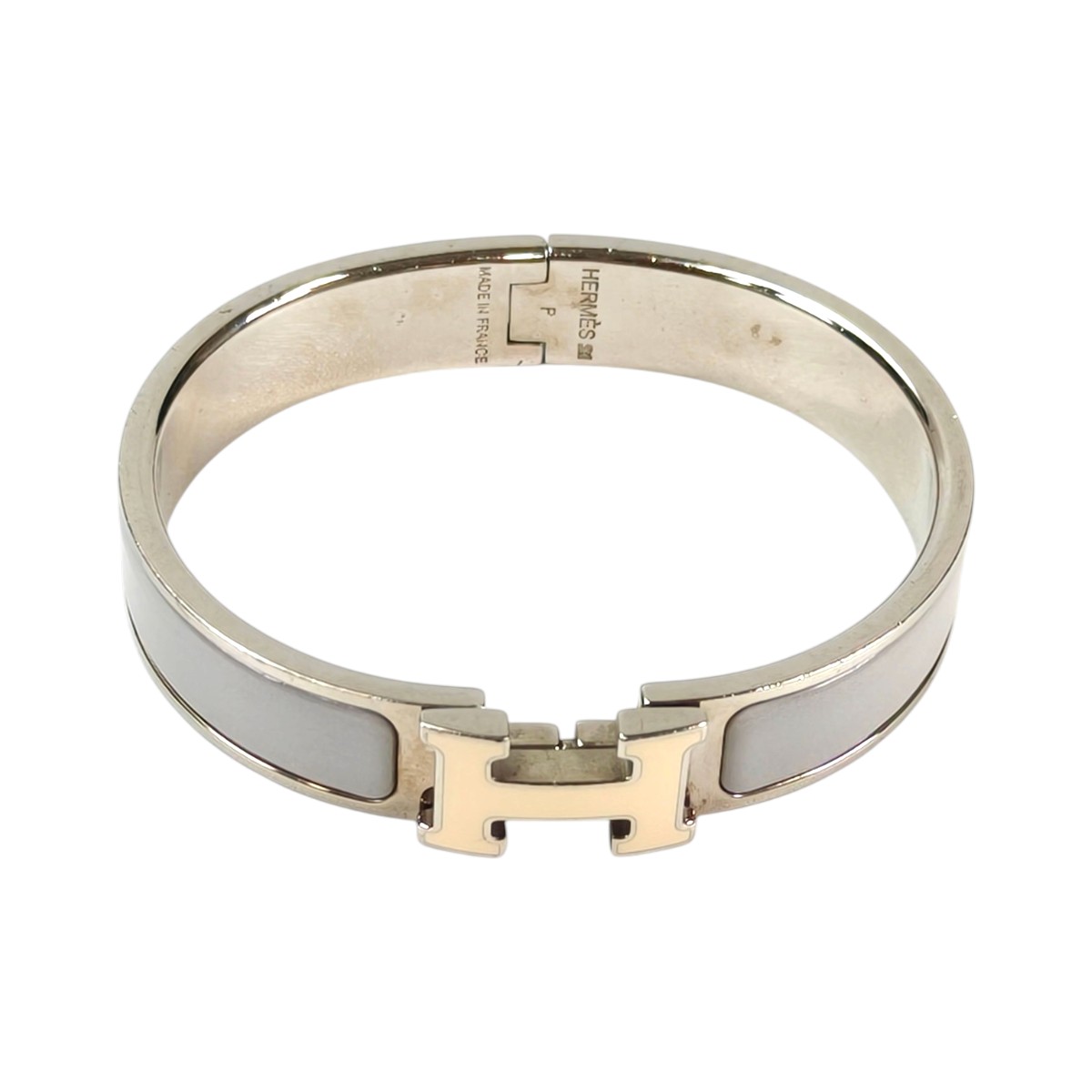 HERMES ����᥹ ����å�H �֥쥹��å� �ۥ磻�ȡߥ��졼 �����ֹ桧11410