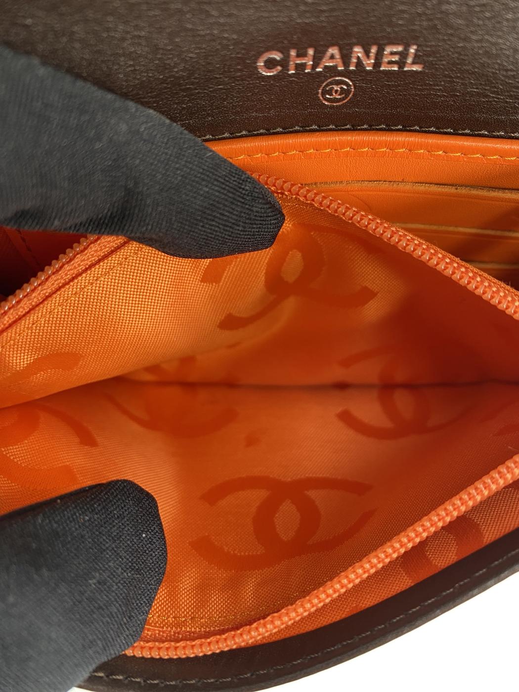 CHANEL ����ͥ� ����ܥ� 2���ޤ���� �֥饦�� �㿧 ��ǥ����� �����ֹ桧8875