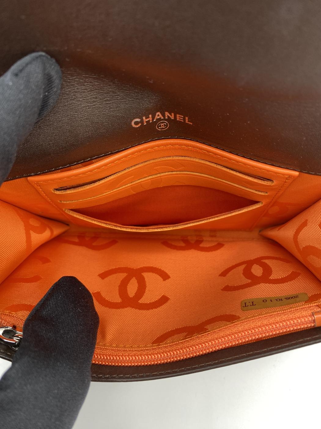 CHANEL ����ͥ� ����ܥ� 2���ޤ���� �֥饦�� �㿧 ��ǥ����� �����ֹ桧8875