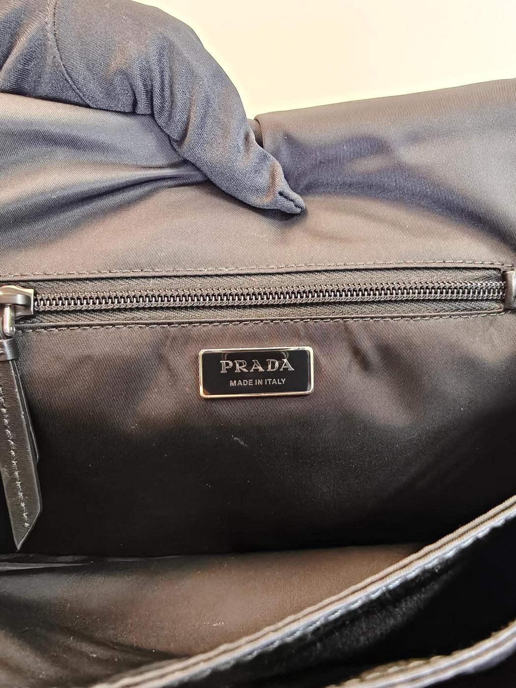 PRADA ץ ƥ ʥߥ쥶 Хå 1BD313 ֥å ֹ桧10310