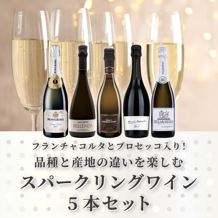25％OFF 送料無料】フランチャコルタとプロセッコ入り！品種と産地の