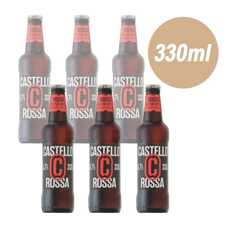 イタリア製ビール飲み比べセット4種類(各6本)24本セット　ビッラ・カステッロ社 カステッロ カステッロ・ロッサ 6本セット | イタリアワイン・イタリア