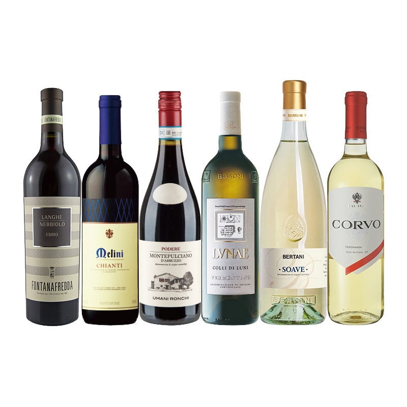 イタリア·チリ·日本のワイン◆6本まとめて イタリア·チリ·日本のワイン◇6本まとめて （土地と品種の違いを