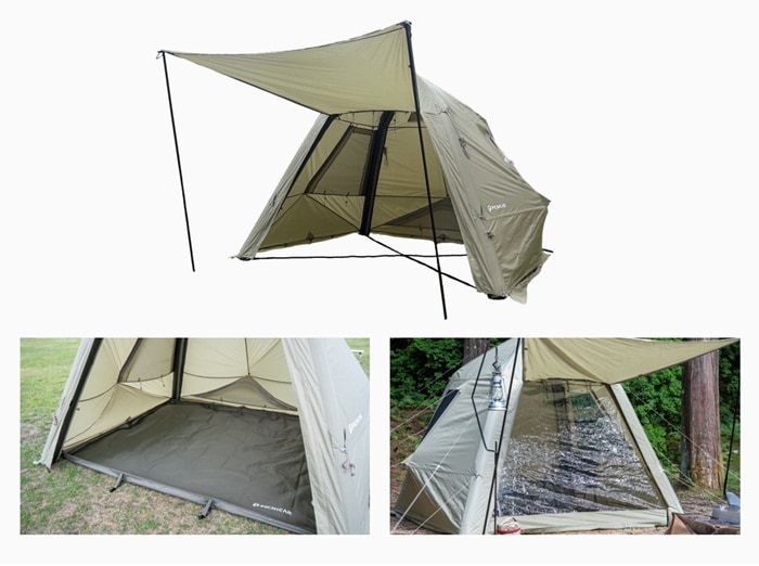 【icoma フルSET】<br>エアテント ソロ＆デュオ フルSET 空気注入式 簡単設営｜PICNICAR