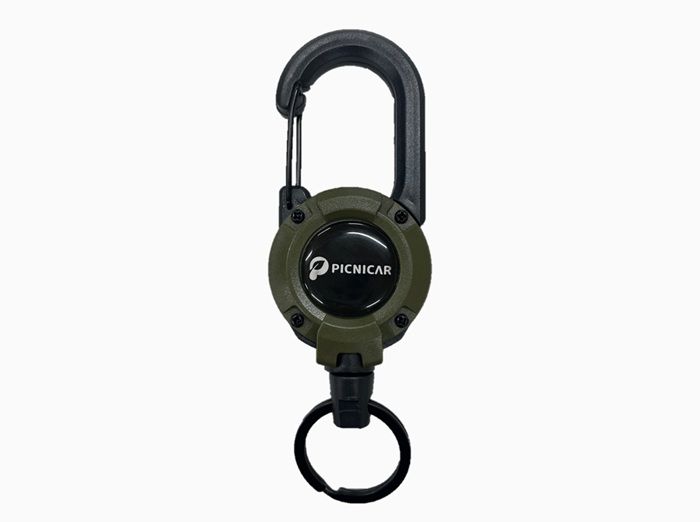 カラビナ付き<br>リールキーホルダー