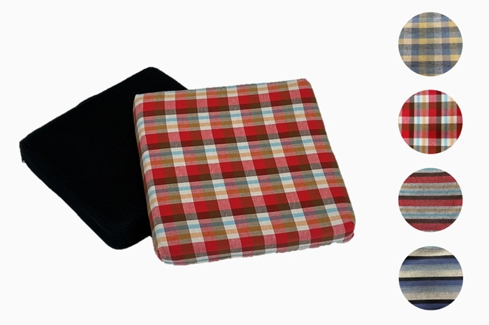 【リラクッション遠州綿紬カバーSET】<br>高反発 座布団 クッション 長時間用｜PICNICAR