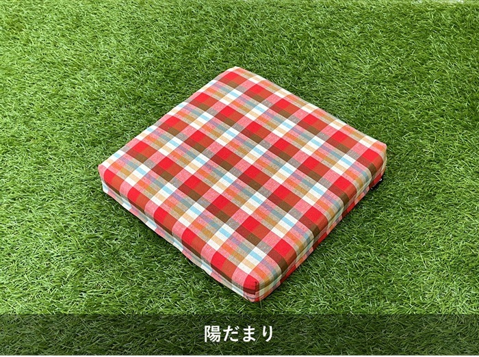 【リラクッション遠州綿紬カバーSET】<br>高反発 座布団 クッション 長時間用｜PICNICAR