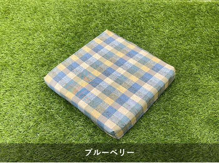 【リラクッション遠州綿紬カバーSET】<br>高反発 座布団 クッション 長時間用｜PICNICAR