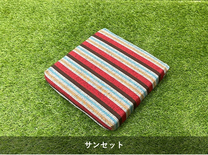 【リラクッション遠州綿紬カバーSET】<br>高反発 座布団 クッション 長時間用｜PICNICAR