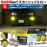 ☆単☆【即納】トヨタ/ダイハツ 純正LEDフォグランプ装着車対応［MICRO型］イエローガラスレンズフォグランプユニット付 LED MONSTER L8400 ホワイト LEDフォグランプキット バル