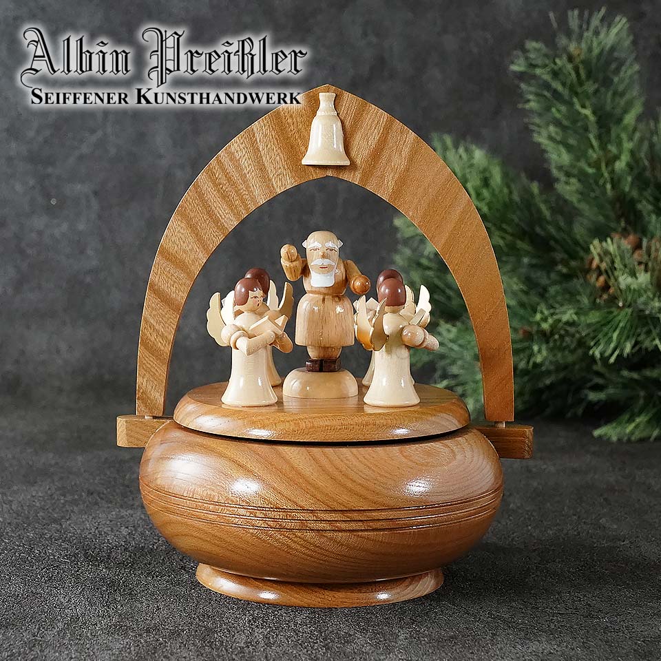 クリスマス オルゴール アルビン・プライスラー 木製 老人と天使の聖歌隊 ナチュラル 送料無料【EAN: 4250770400661】
