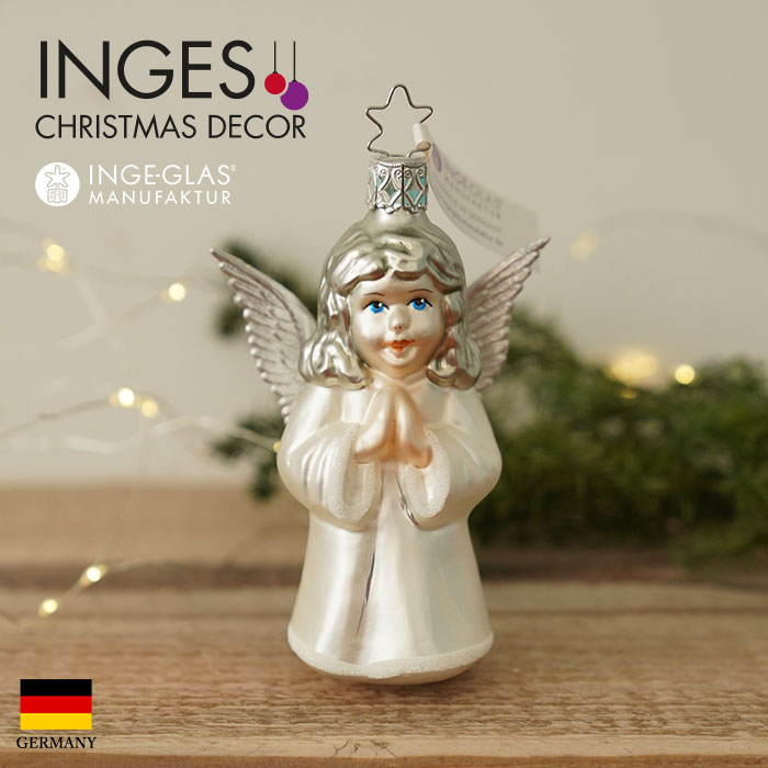 クリスマスツリー 飾り ガラス製 オーナメント INGE-GLAS MANUFAKTUR インゲ・グラス 森の守護女神 11cm（10071S015）