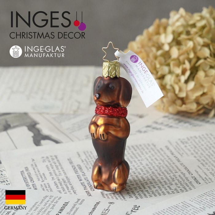 いぬ 犬 ダックスフント ガラス 置物 インテリア 工芸品 美術品 A1549