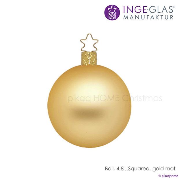 クリスマスツリー オーナメント ドイツ INGE-GLAS MANUFAKTUR（インゲ・グラス）ボール インカゴールド マット 12cm 単品 _[100294]