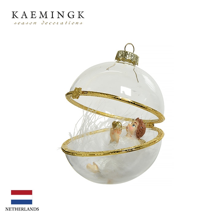 クリスマスツリー オーナメント ボール 北欧 KAEMINGK (カイミング) アークエンジェル 天使 8cm 空を見上げる天使 [1] デコレーションボール 1個入 _[130044-1]  s60