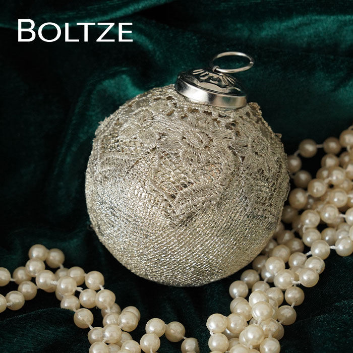 クリスマスツリー オーナメント ドイツ BOLTZE(ボルツ) ガラスボール パピエ レキオ 1個入 [1] 8cm オーバーオール _[190001-1]  s60