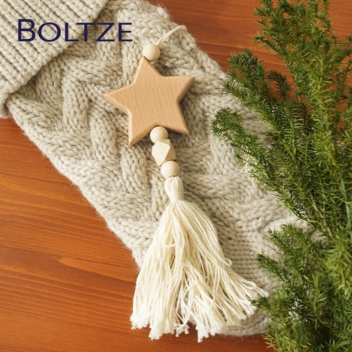 【190017-3】クリスマスツリー オーナメント ドイツ BOLTZE(ボルツ) 装飾用ペンダント タッセル ウーセル フリンジ 1個入 [3] 19cm スター